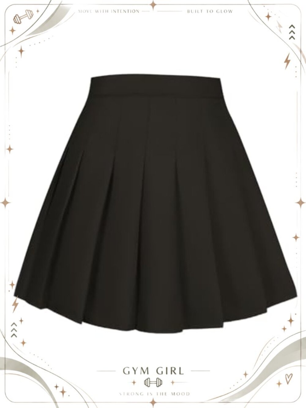 High Waisted Pleated Skort with Attached Shorts for Women